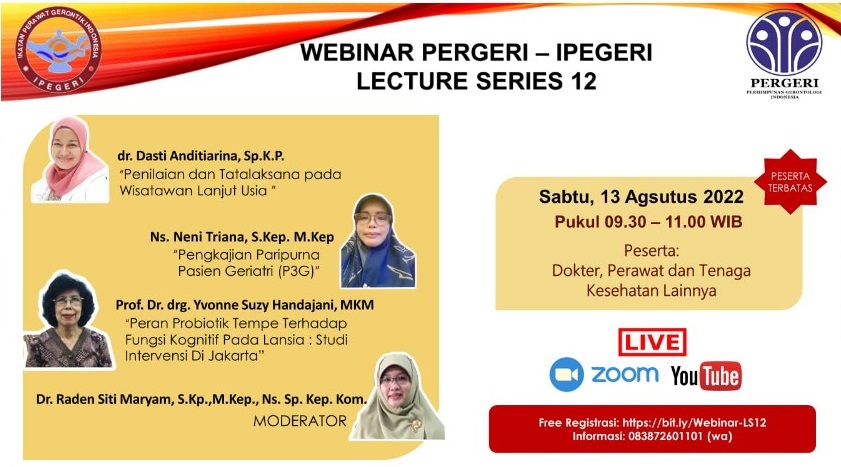 DOSEN BAGIAN KEILMUAN KEPERAWATAN GERONTIK FAKULTAS KEPERAWATAN MENGIKUTI WEBINAR